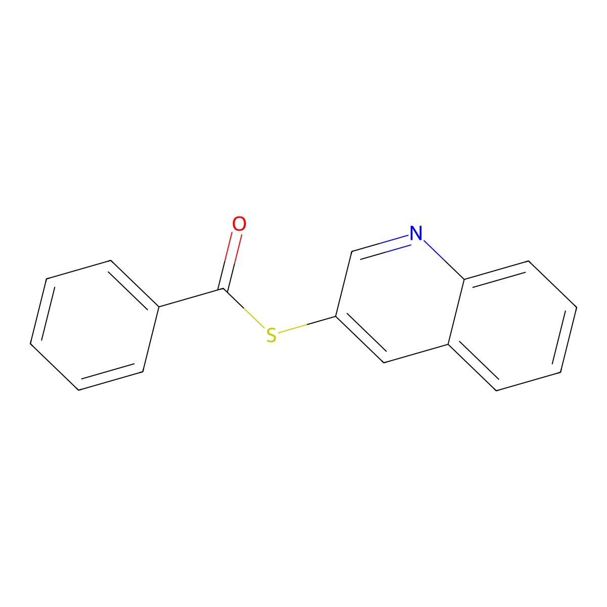 Phenyl(quinolin-3-ylsulfanyl)methanone molecular structure, CAS 1195607-06-7