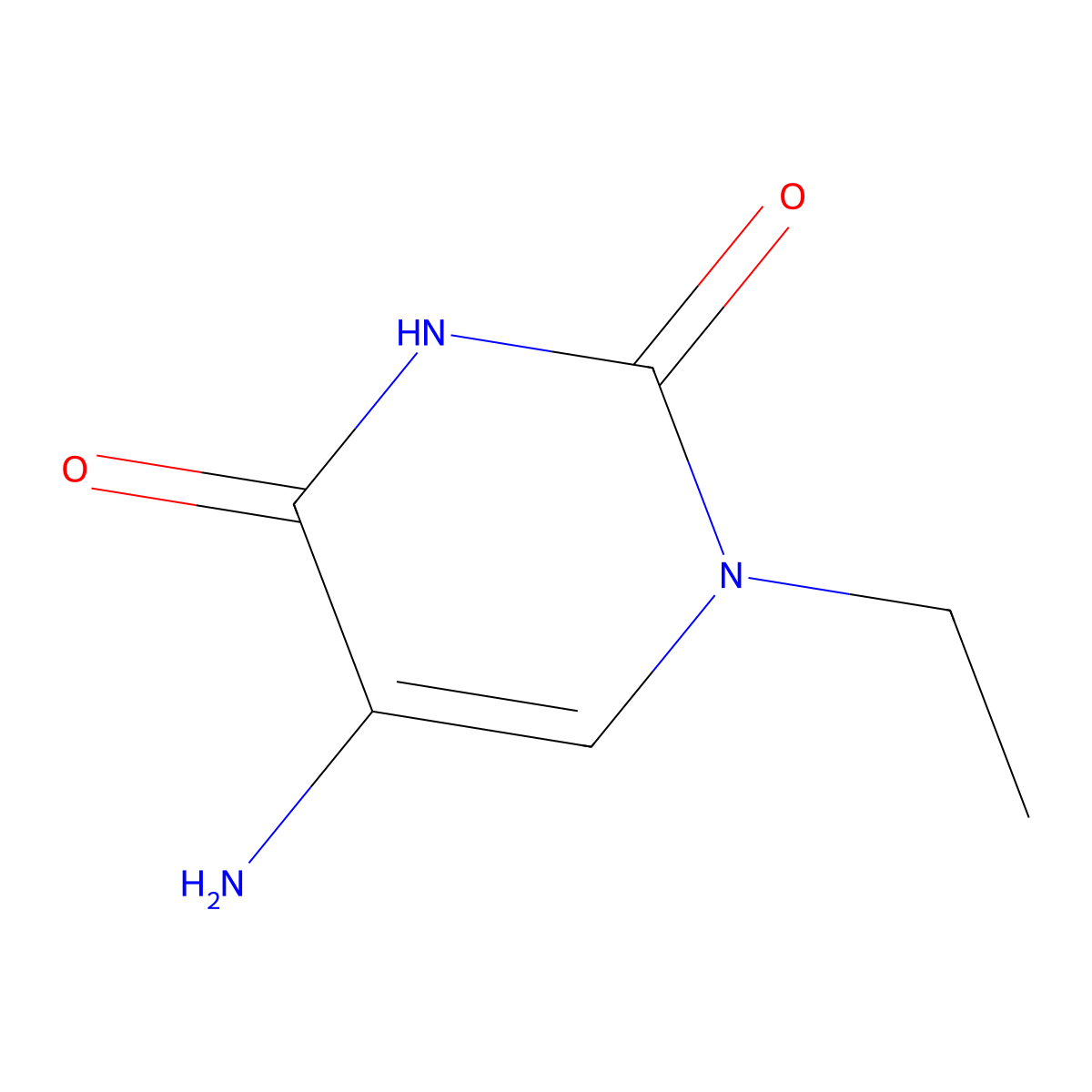 5-Amino-1-ethyl-1,2,3,4-tetrahydropyrimidine-2,4-dione molecular structure, CAS 1195619-76-1