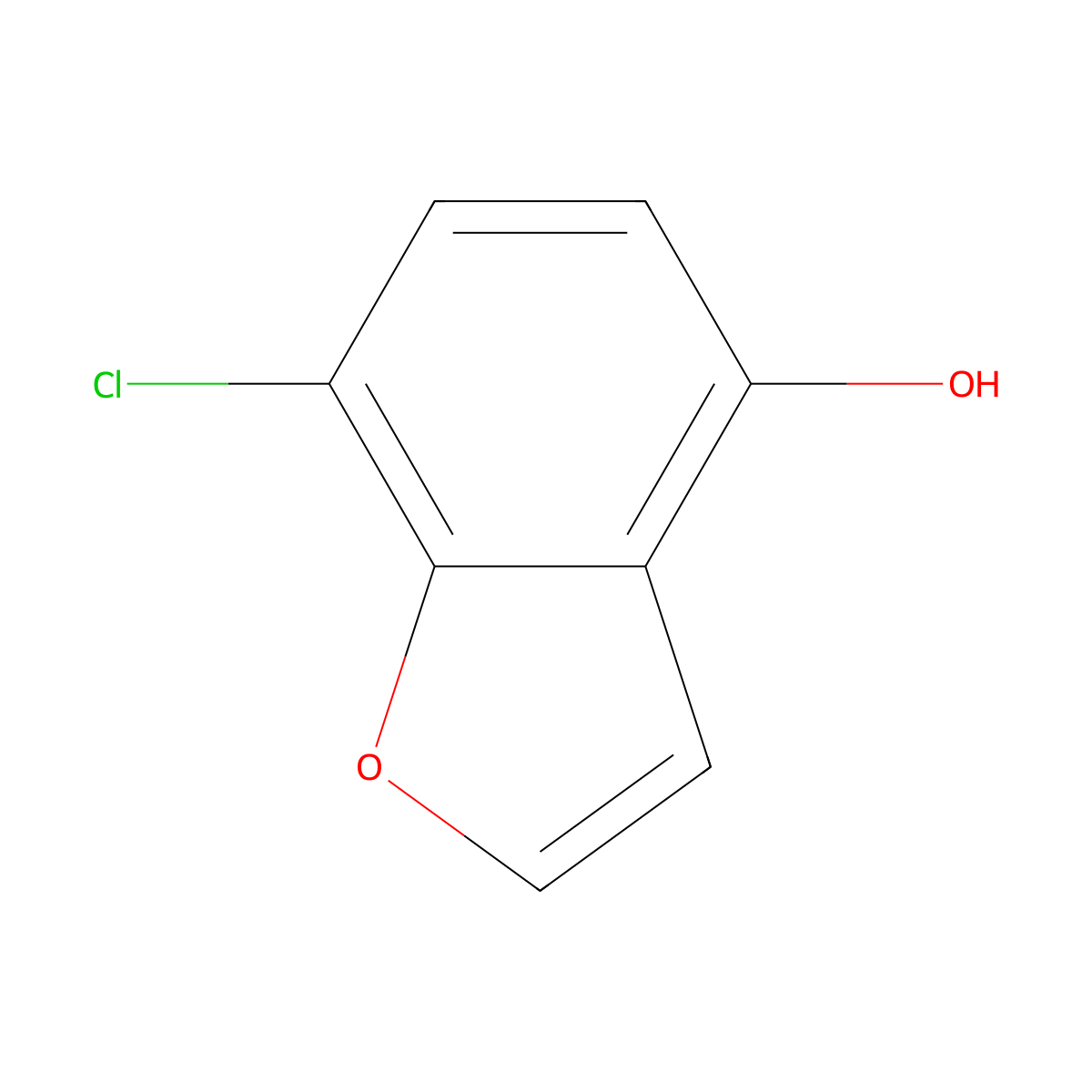 7-Chlorobenzofuran-4-ol molecular structure, CAS 1195621-52-3