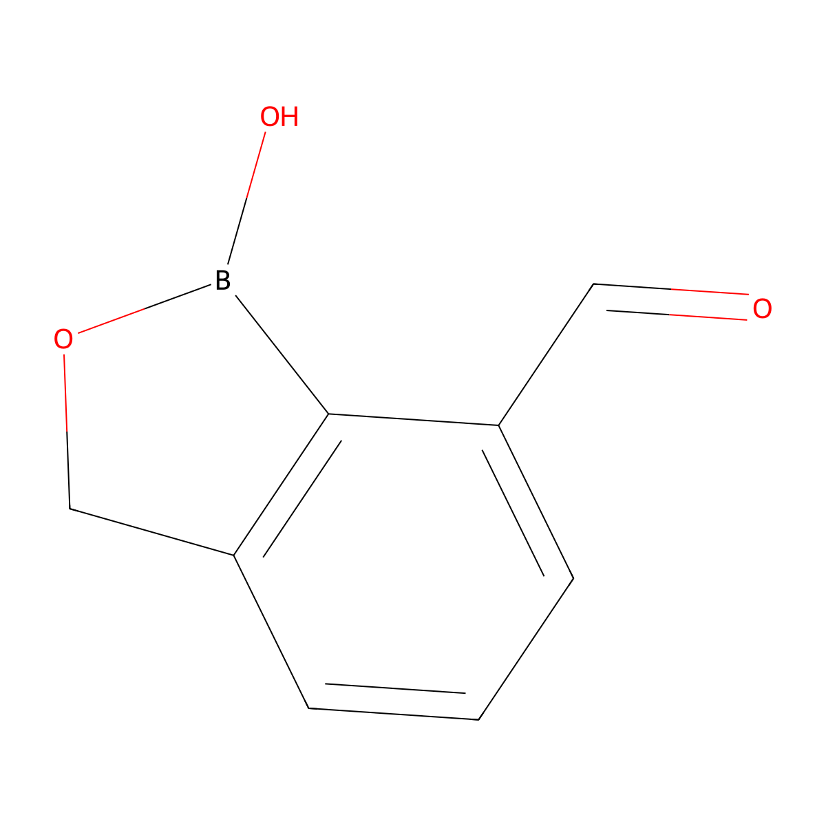 1-Hydroxy-1,3-dihydro-2,1-benzoxaborole-7-carbaldehyde molecular structure, CAS 1195621-75-0