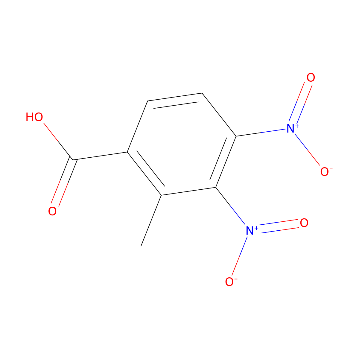 2-Methyl-3,4-dinitrobenzoic acid molecular structure, CAS 1195625-03-6