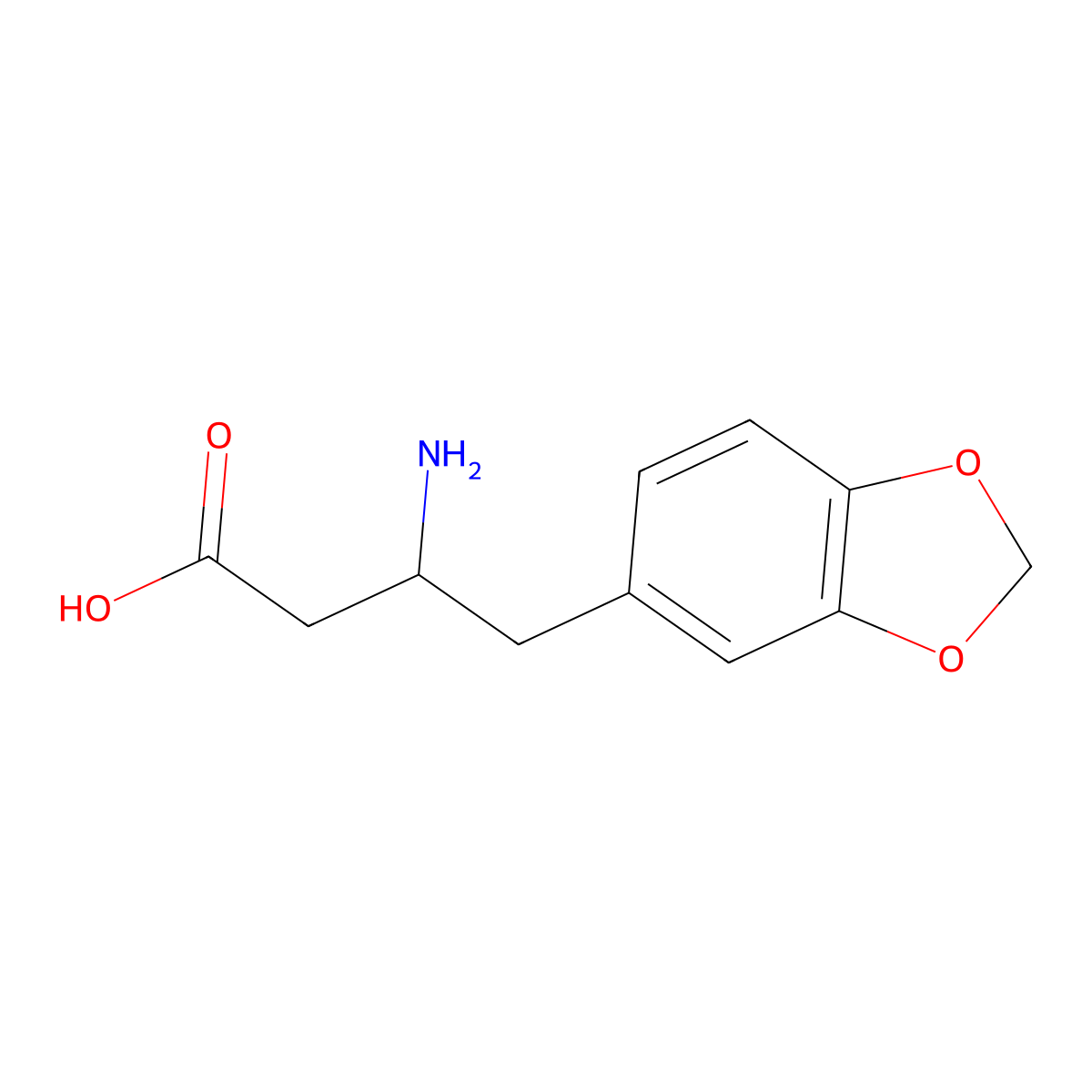 3-Amino-4-(benzo[d][1,3]dioxol-5-yl)butyric Acid molecular structure, CAS 1195641-22-5