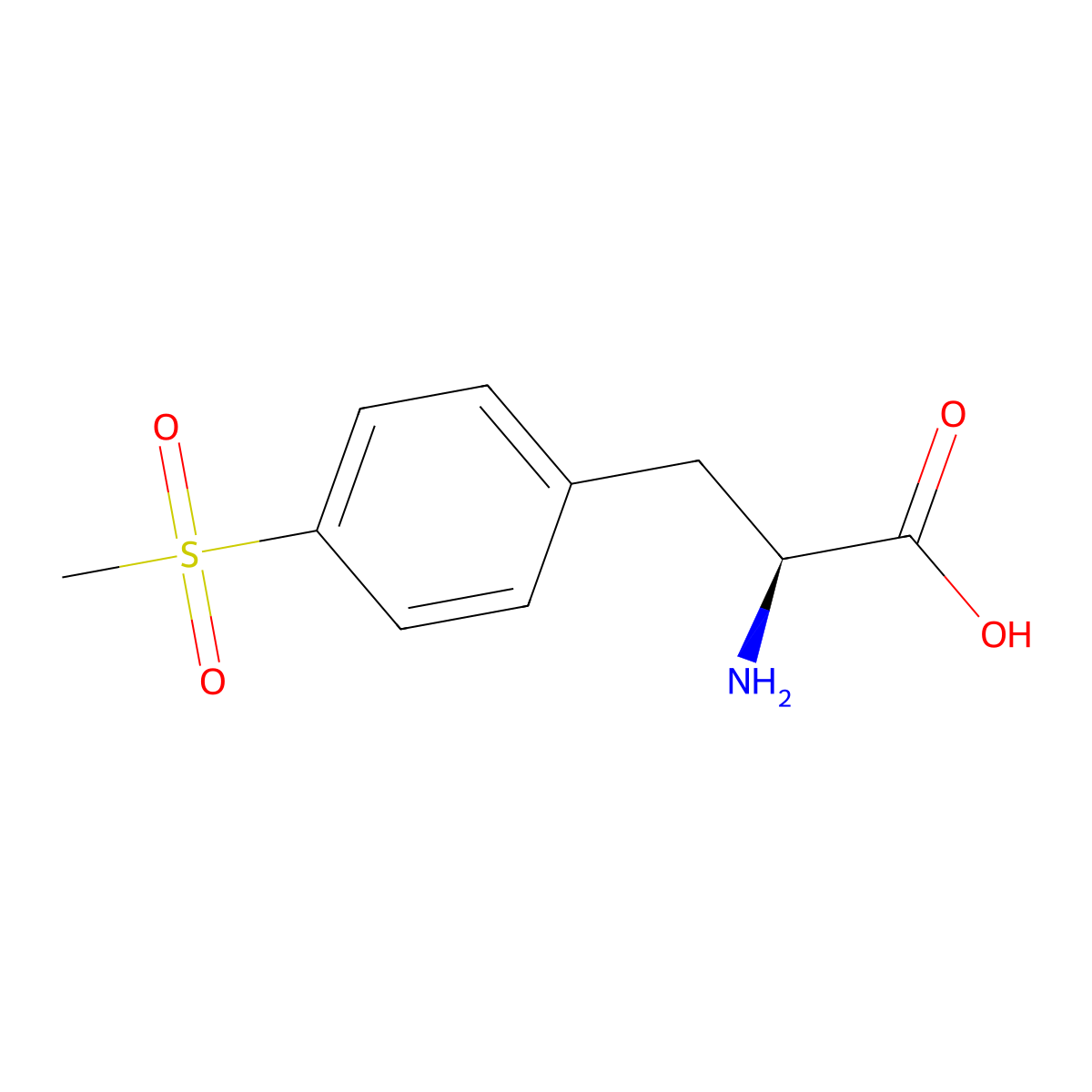 (S)-2-Amino-3-(4-(methylsulfonyl)phenyl)propanoic acid molecular structure, CAS 1195655-47-0