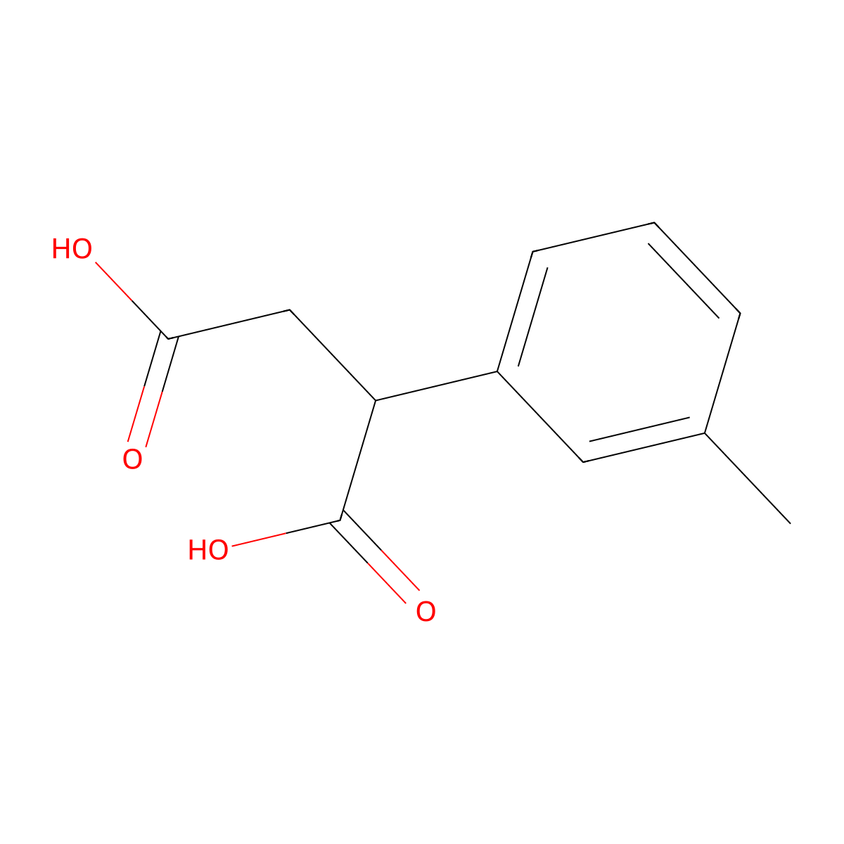 2-(3-Methylphenyl)butanedioic acid molecular structure, CAS 1195656-70-2