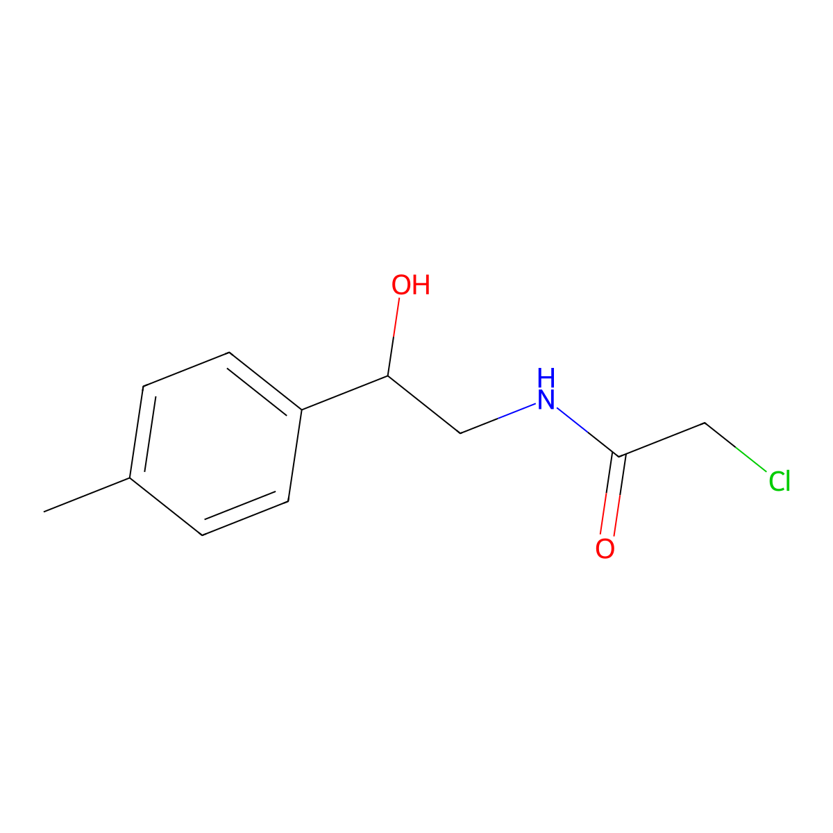 2-Chloro-N-[2-hydroxy-2-(4-methylphenyl)ethyl]acetamide molecular structure, CAS 1195658-66-2