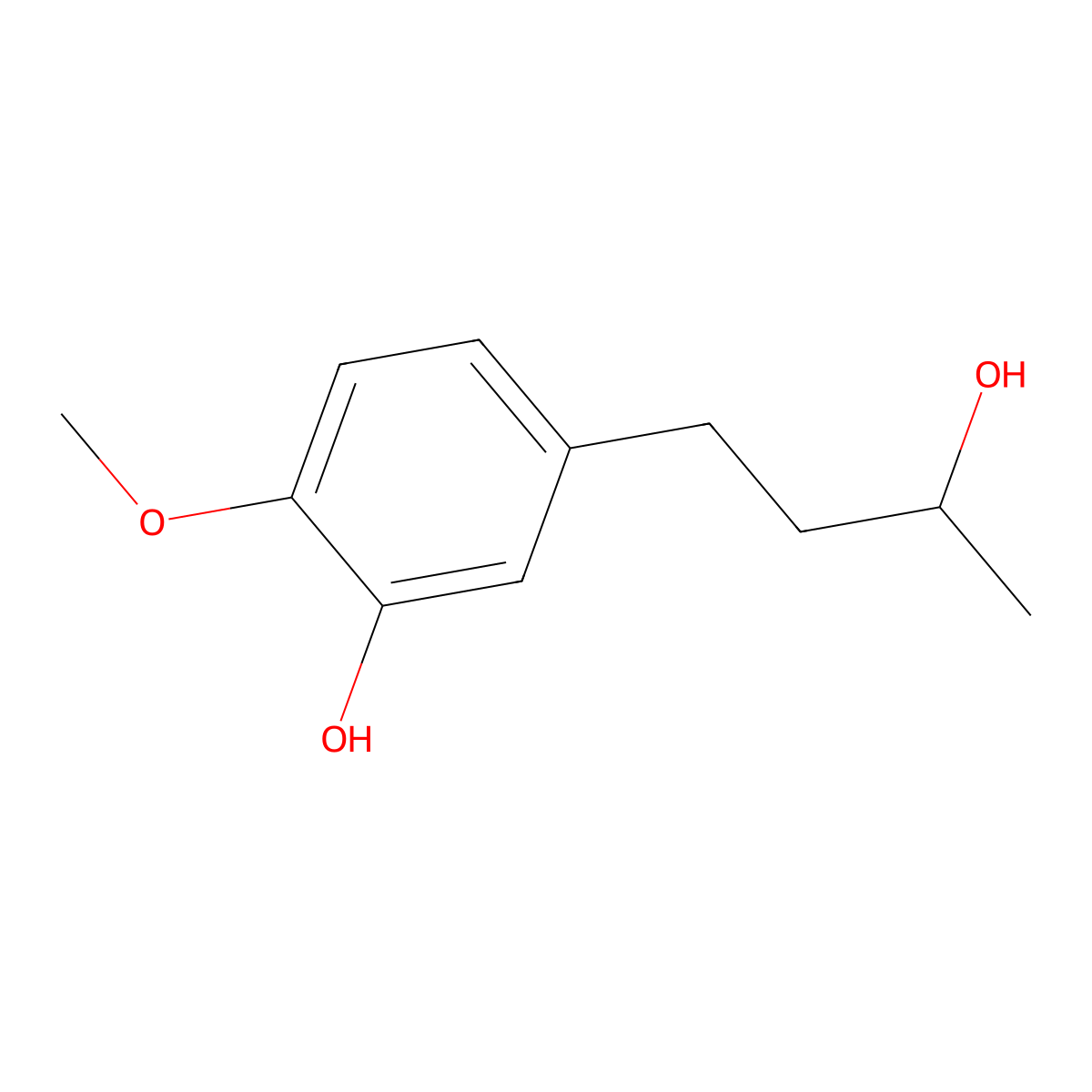 5-(3-Hydroxybutyl)-2-methoxyphenol molecular structure, CAS 1195668-53-1