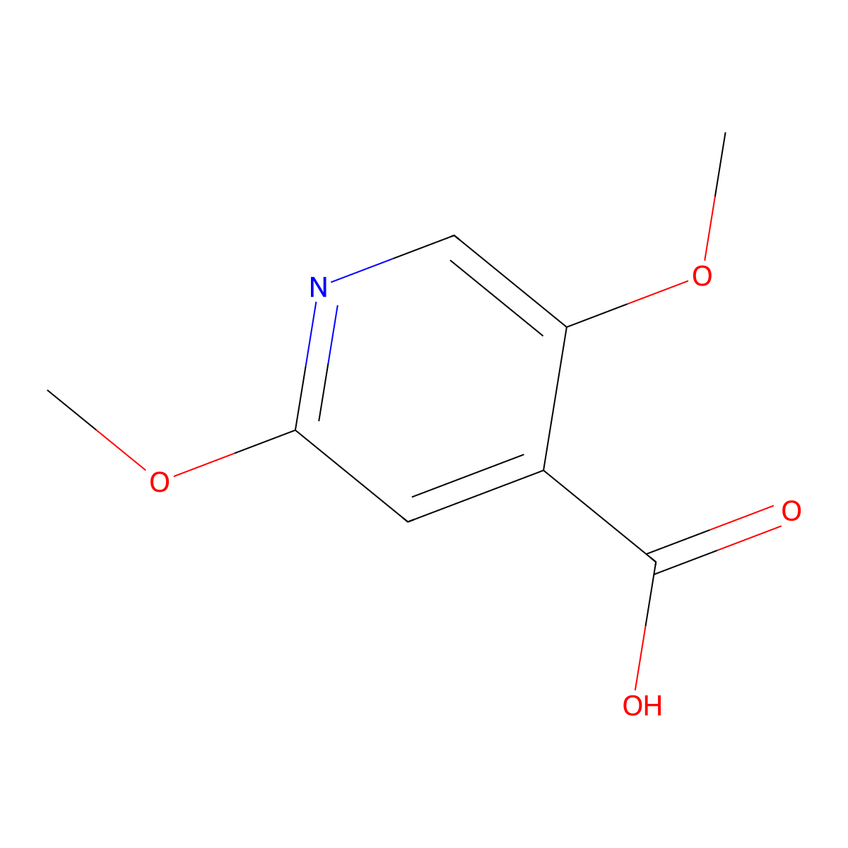 2,5-Dimethoxypyridine-4-carboxylic acid molecular structure, CAS 1195669-67-0
