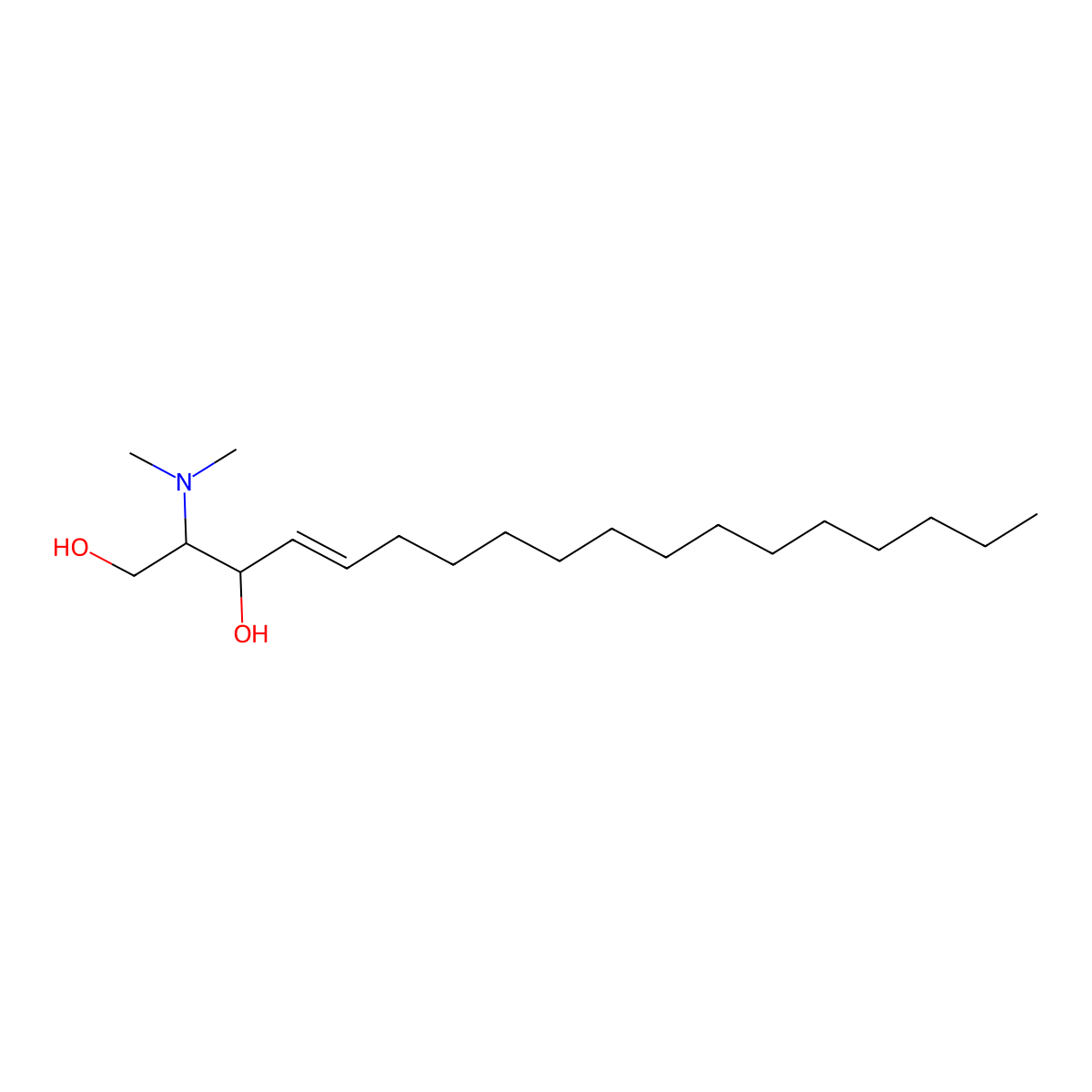 Dimethylsphingosine molecular structure, CAS 119567-63-4