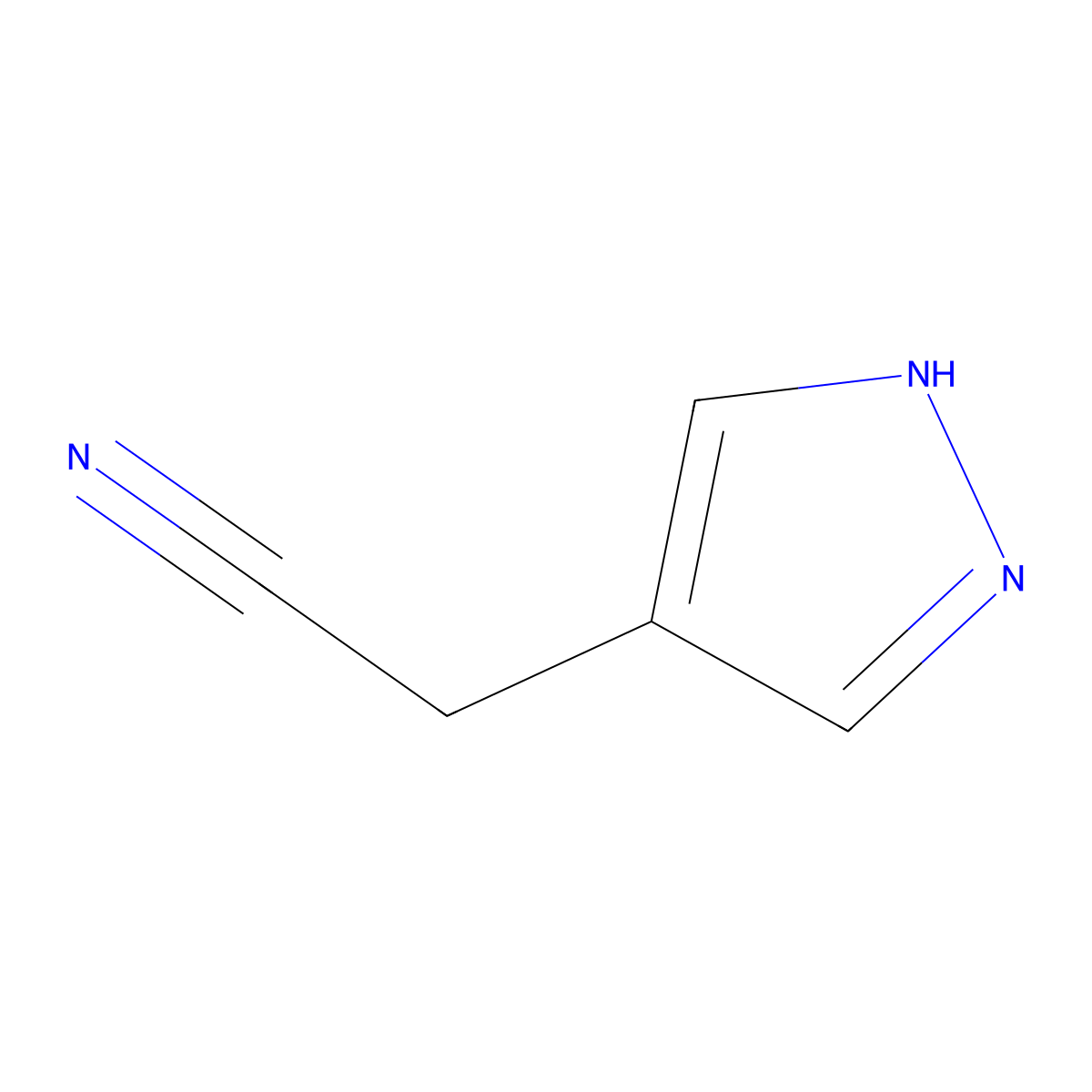 2-(1H-pyrazol-4-yl)acetonitrile molecular structure, CAS 1195672-98-0