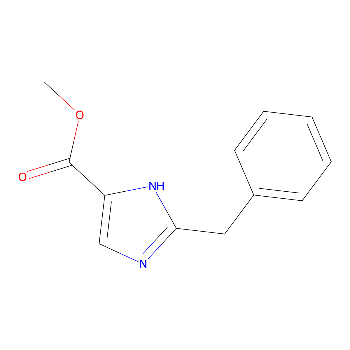 Methyl 2-benzyl-1H-imidazole-4-carboxylate molecular structure, CAS 1195682-63-3
