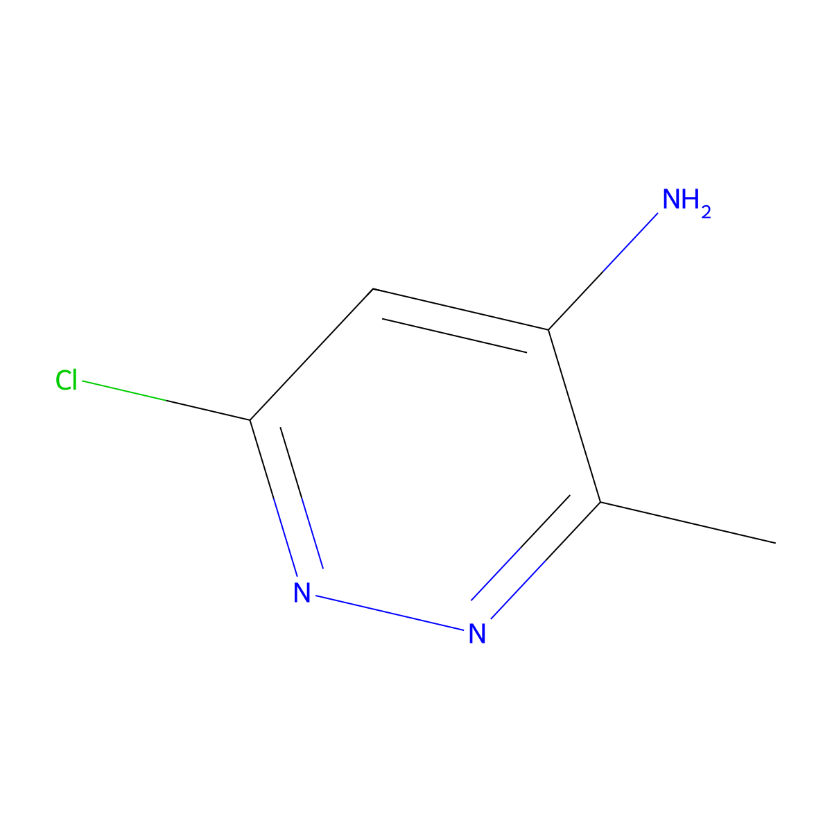 6-Chloro-3-methylpyridazin-4-amine molecular structure, CAS 1195683-49-8