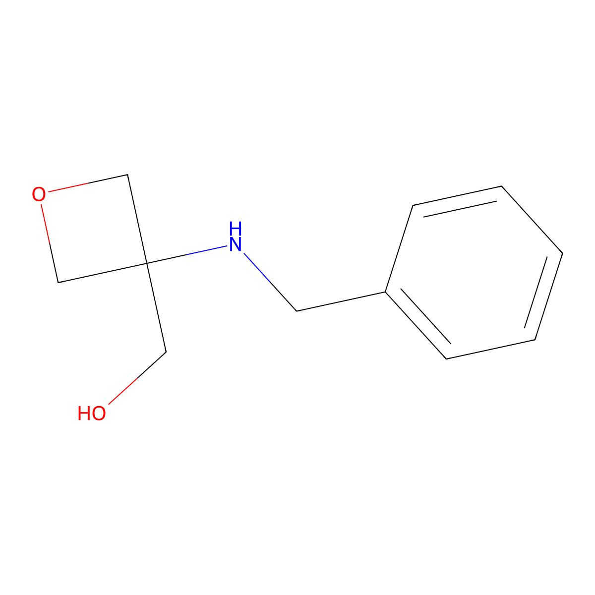 (3-(Benzylamino)oxetan-3-yl)methanol molecular structure, CAS 1195684-52-6