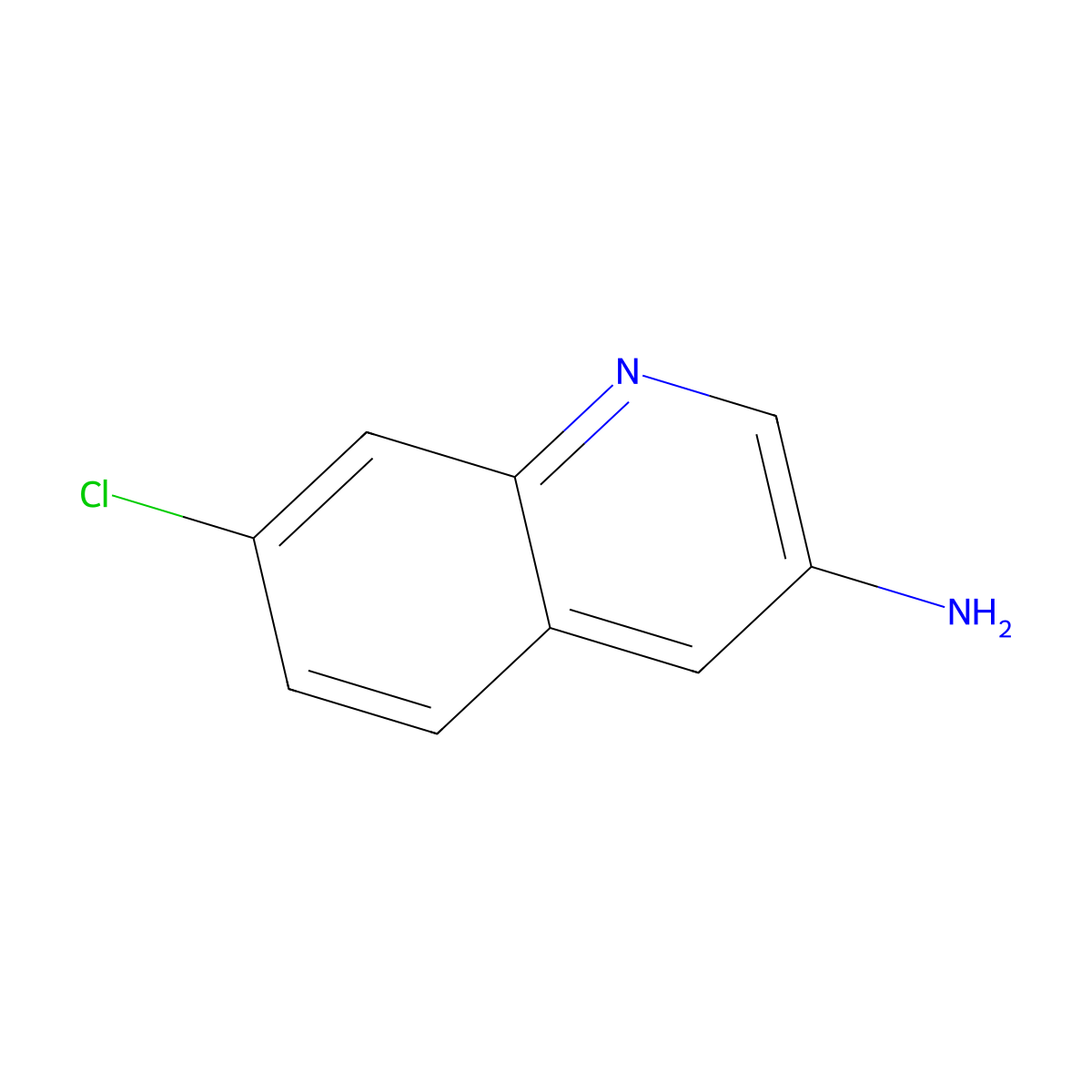 7-Chloroquinolin-3-amine molecular structure, CAS 1195710-15-6