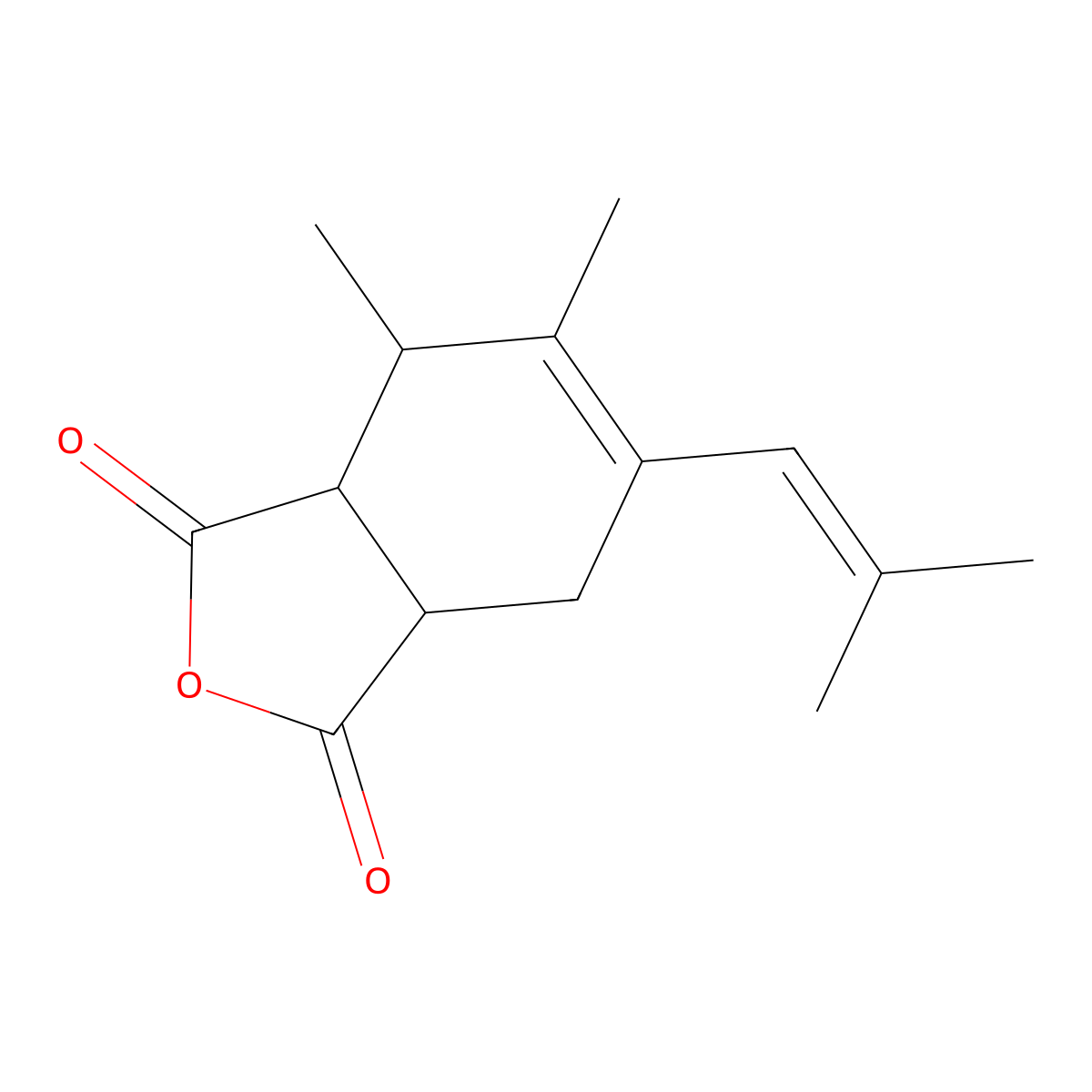 4,5-Dimethyl-6-(2-methylprop-1-en-1-yl)-3a,4,7,7a-tetrahydroisobenzofuran-1,3-dione molecular structure, CAS 1195714-29-4