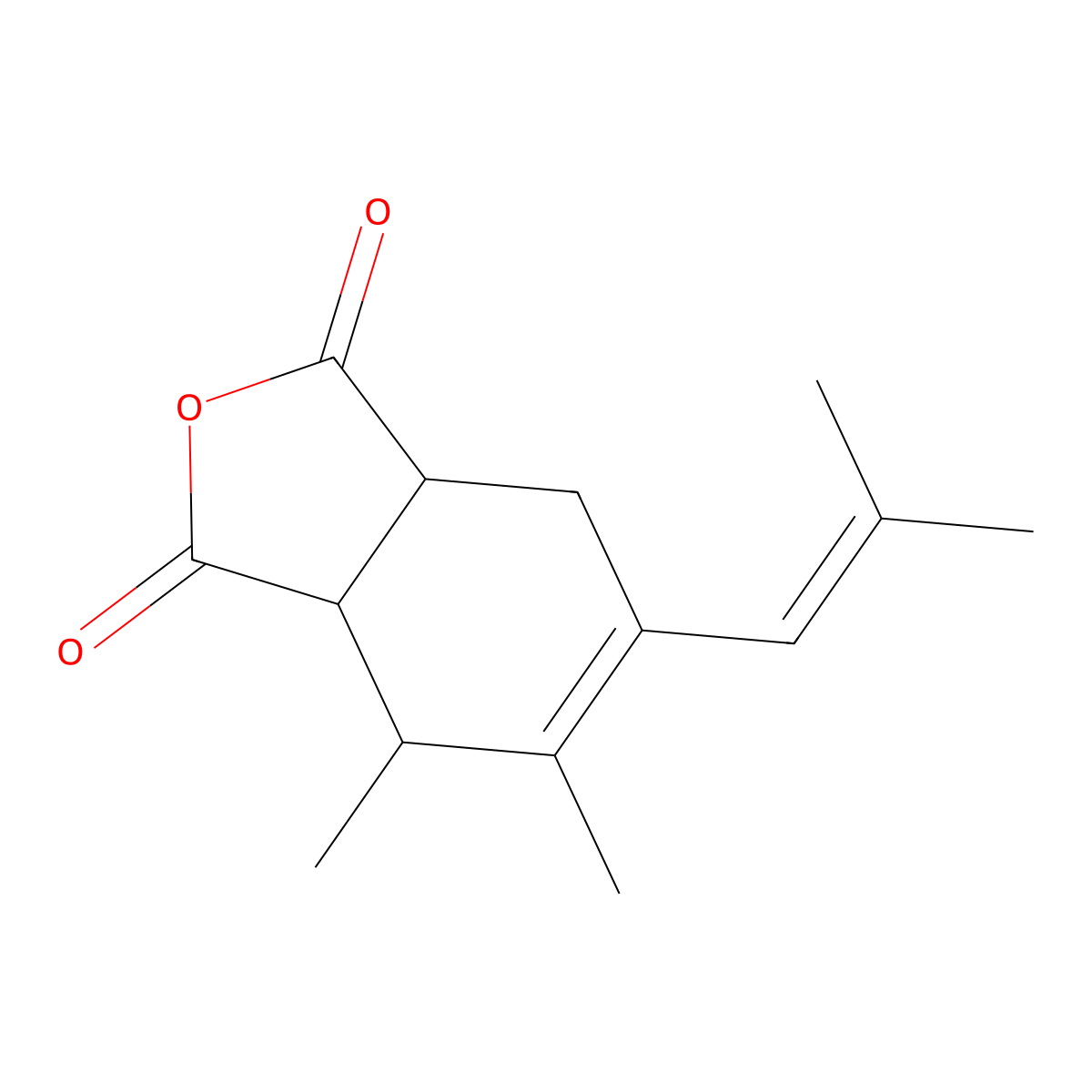 4,5-Dimethyl-6-(2-methylprop-1-en-1-yl)-3a,4,7,7a-tetrahydroisobenzofuran-1,3-dione molecular structure, CAS 1195714-29-4