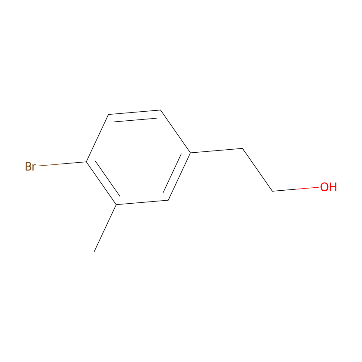 2-(4-Bromo-3-methylphenyl)ethan-1-ol molecular structure, CAS 1195716-51-8
