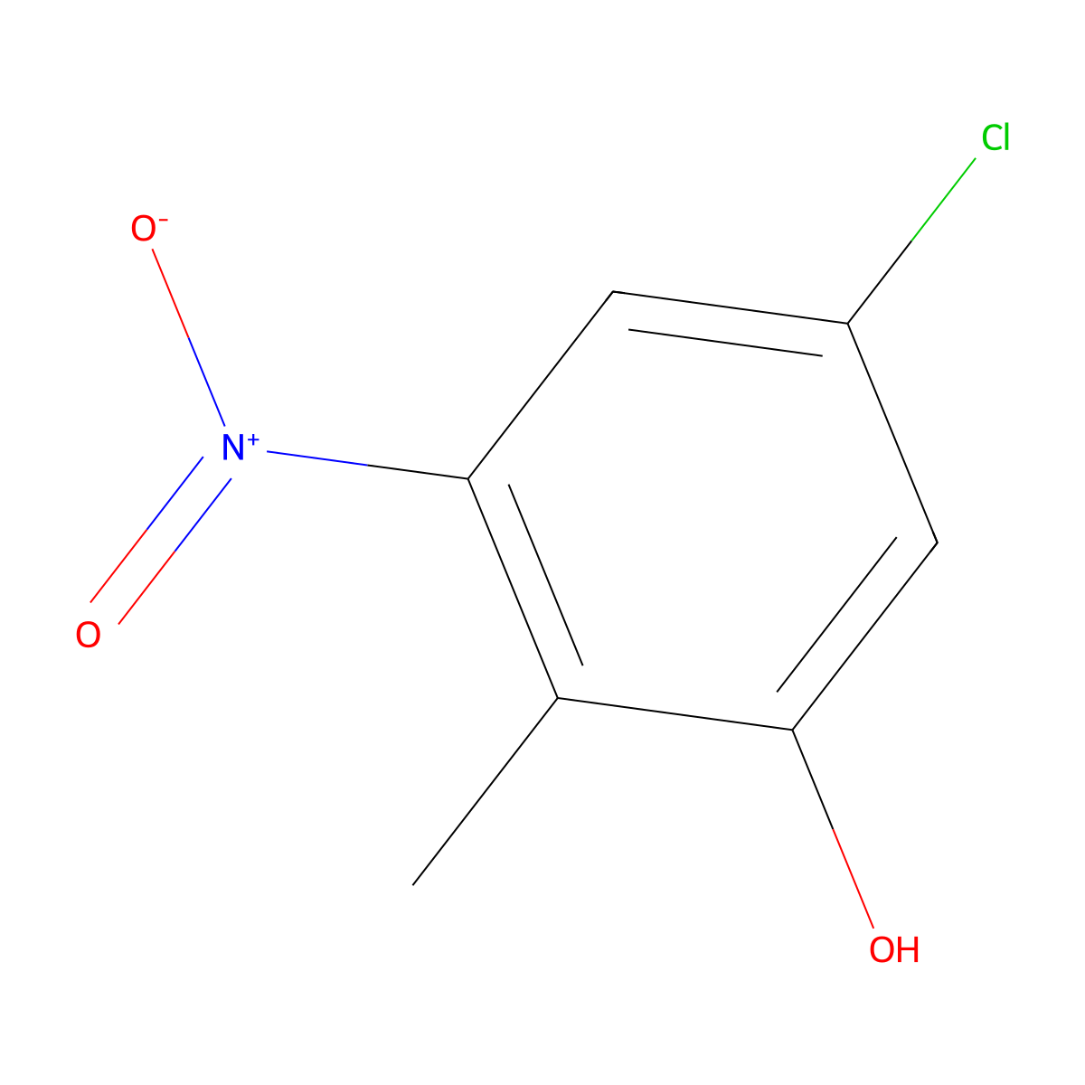 5-Chloro-2-methyl-3-nitrophenol molecular structure, CAS 1195723-61-5