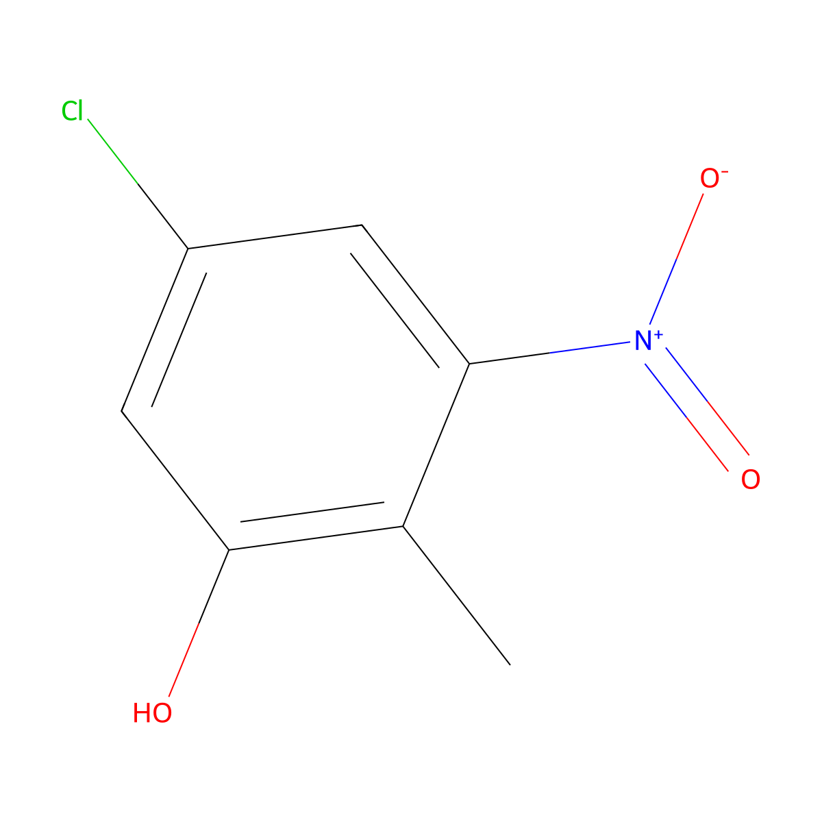 5-Chloro-2-methyl-3-nitrophenol molecular structure, CAS 1195723-61-5