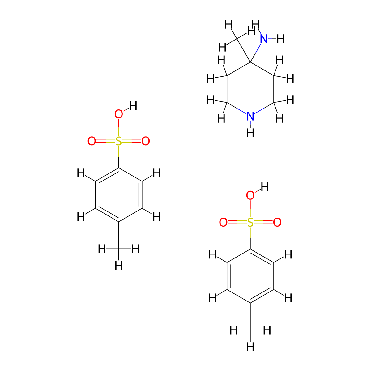 4-Methylpiperidin-4-amine bis(4-methylbenzenesulfonate) molecular structure, CAS 1195748-61-8