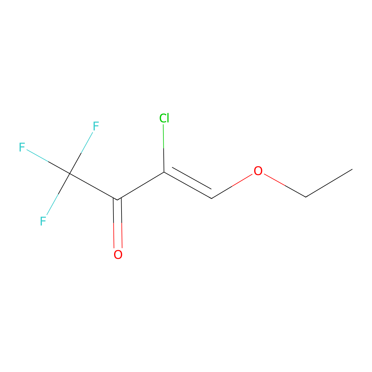 3-Chloro-4-ethoxy-1,1,1-trifluorobut-3-en-2-one molecular structure, CAS 119577-49-0