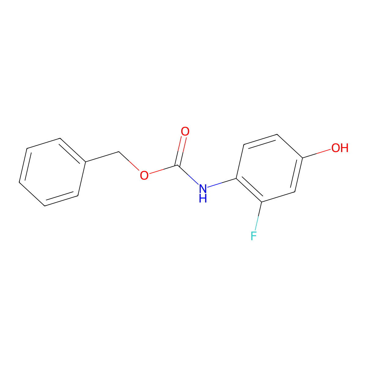 benzyl N-(2-fluoro-4-hydroxyphenyl)carbamate molecular structure, CAS 1195781-24-8