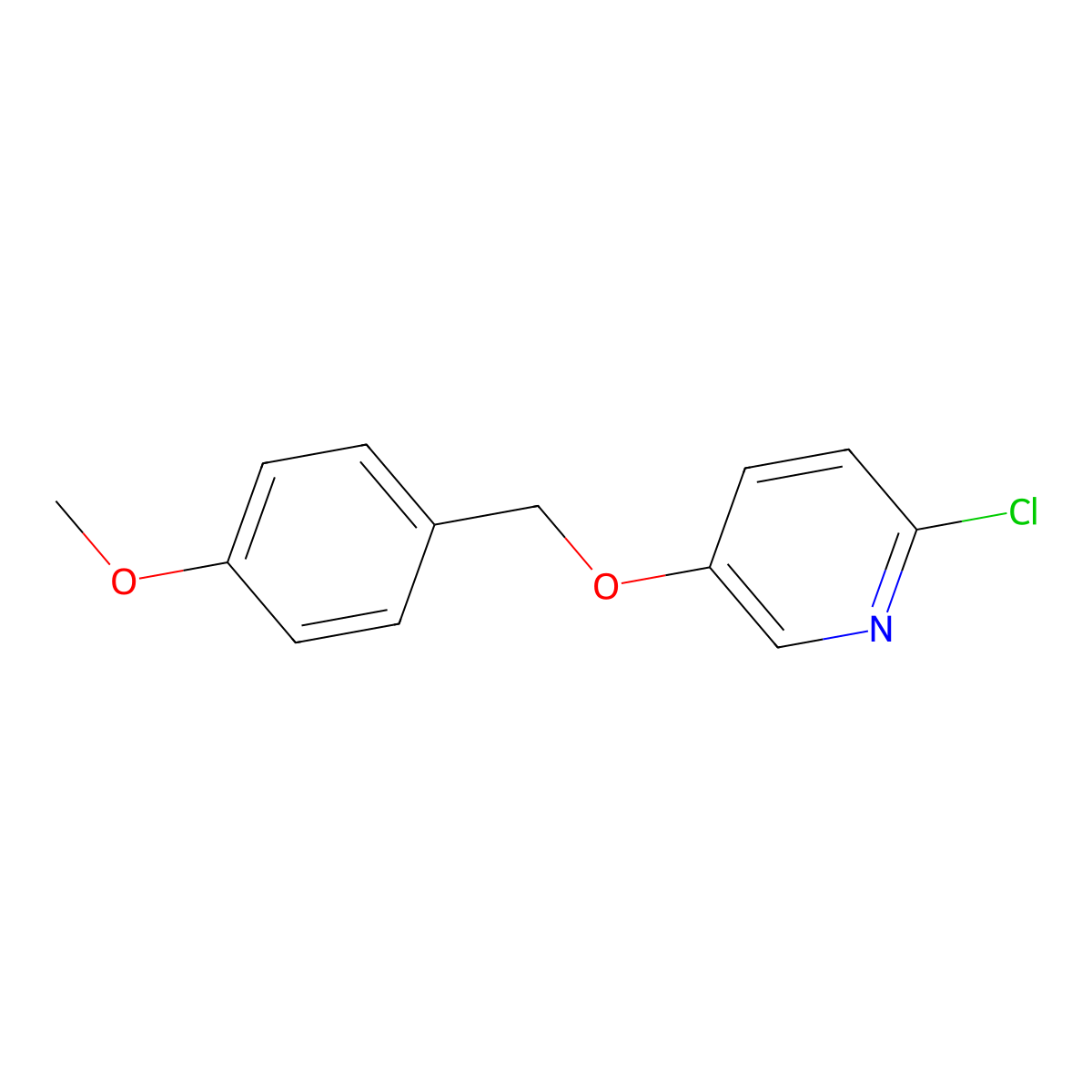 2-Chloro-5-((4-methoxybenzyl)oxy)pyridine molecular structure, CAS 1195782-12-7