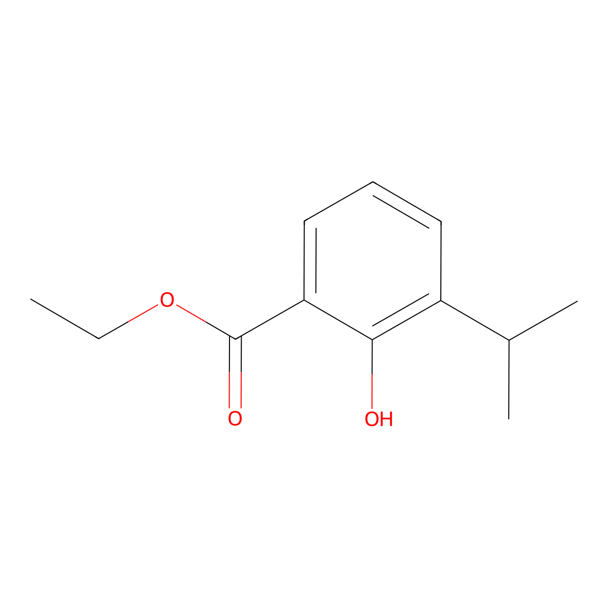 2-Ethoxycarbonyl-6-isopropylphenol molecular structure, CAS 1195785-50-2