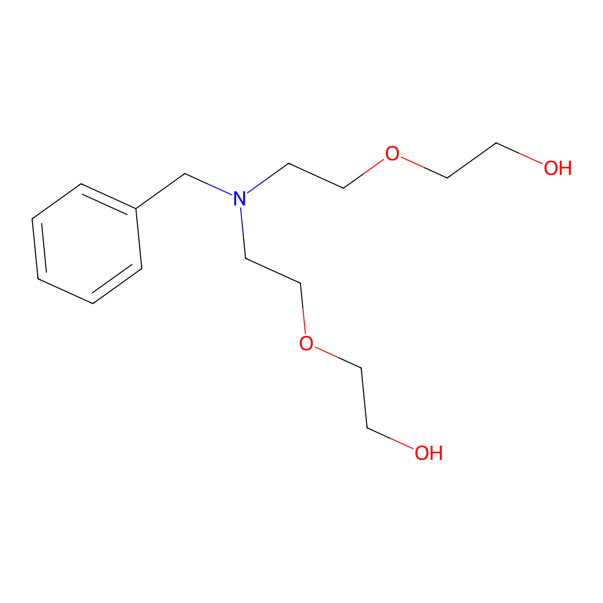 N-Benzyl-N-bis(PEG1-OH) molecular structure, CAS 119580-47-1