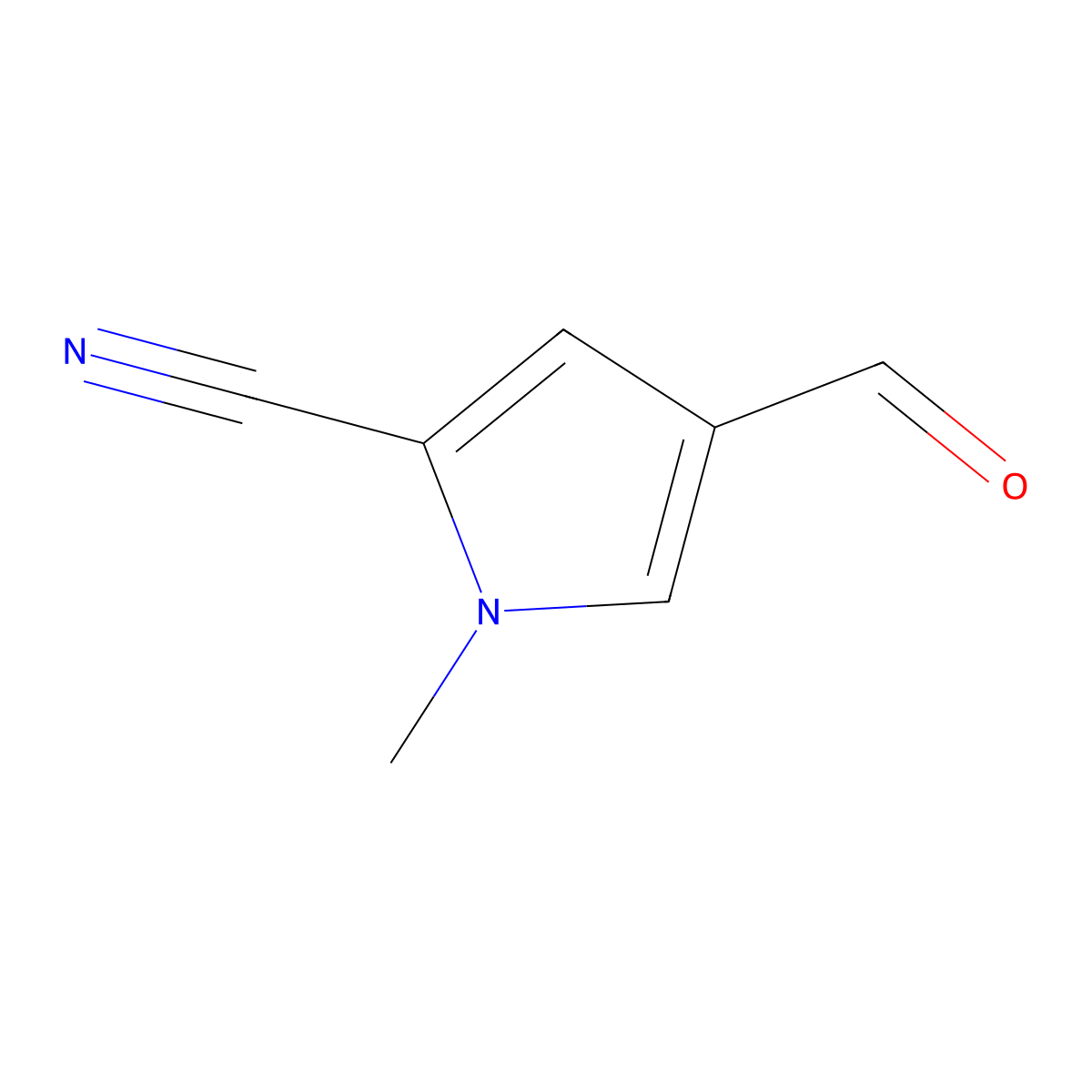 4-Formyl-1-methyl-1H-pyrrole-2-carbonitrile molecular structure, CAS 119580-81-3
