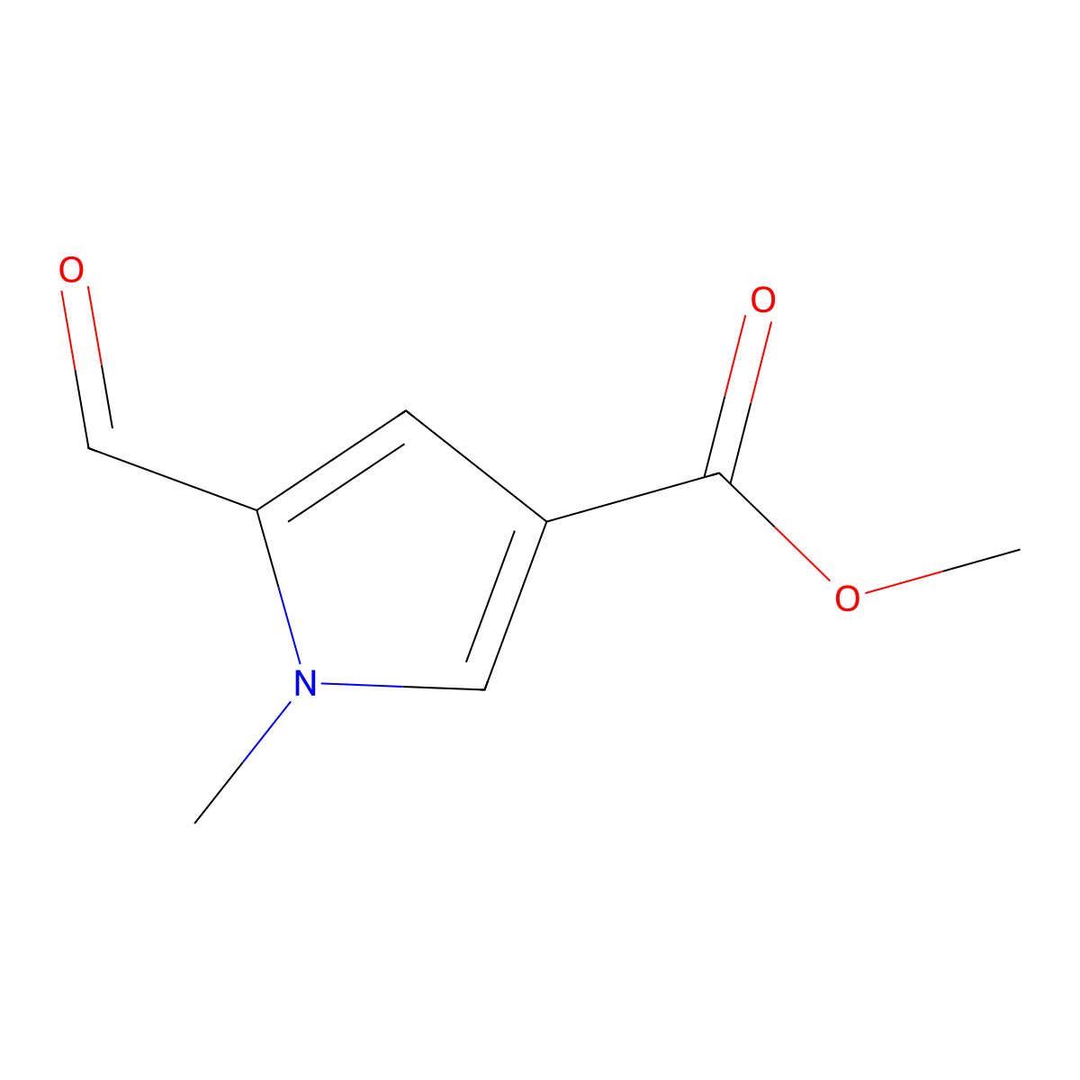 methyl 5-formyl-1-methyl-1H-pyrrole-3-carboxylate molecular structure, CAS 119580-82-4
