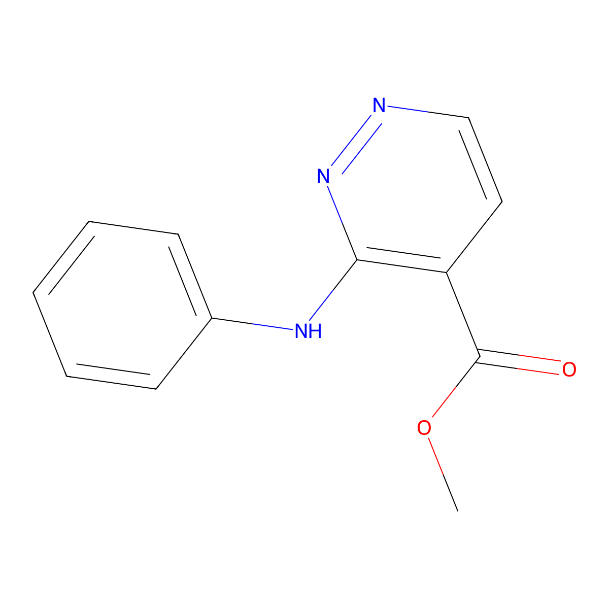 Methyl 3-(phenylamino)pyridazine-4-carboxylate molecular structure, CAS 119581-34-9