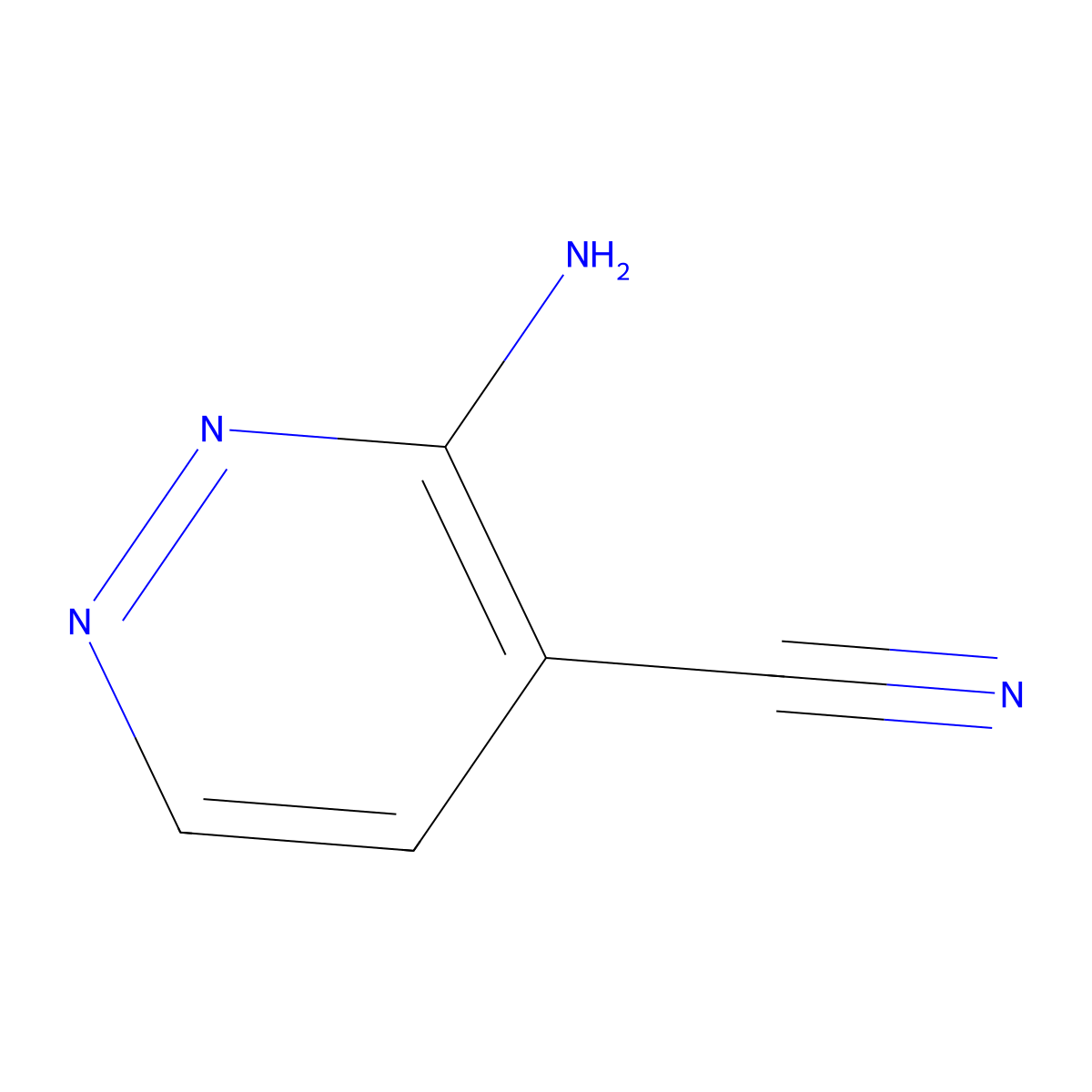 3-Aminopyridazine-4-carbonitrile molecular structure, CAS 119581-52-1