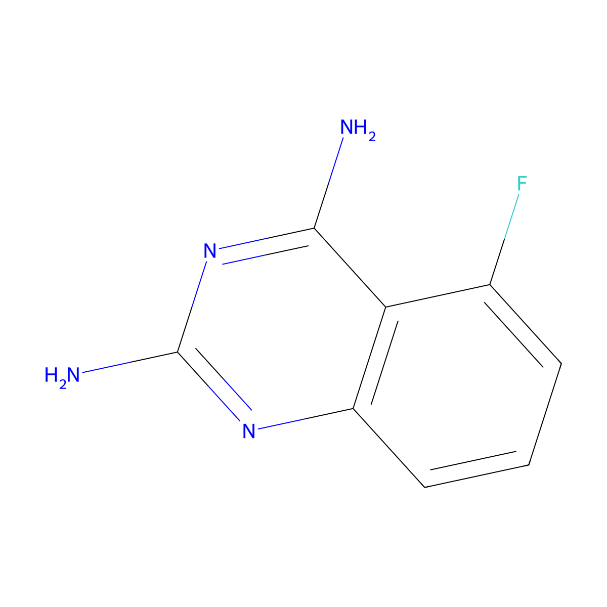 2,4-Quinazolinediamine, 5-fluoro- molecular structure, CAS 119584-70-2
