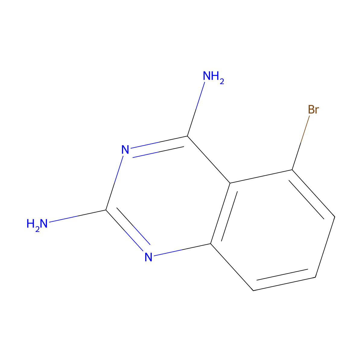 2,4-Quinazolinediamine, 5-bromo- molecular structure, CAS 119584-75-7