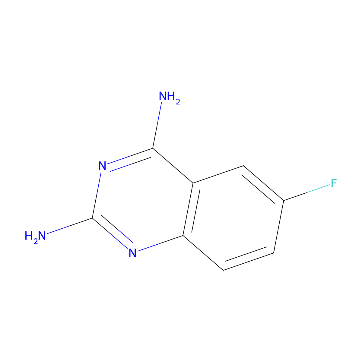 6-Fluoroquinazoline-2,4-diamine molecular structure, CAS 119584-77-9