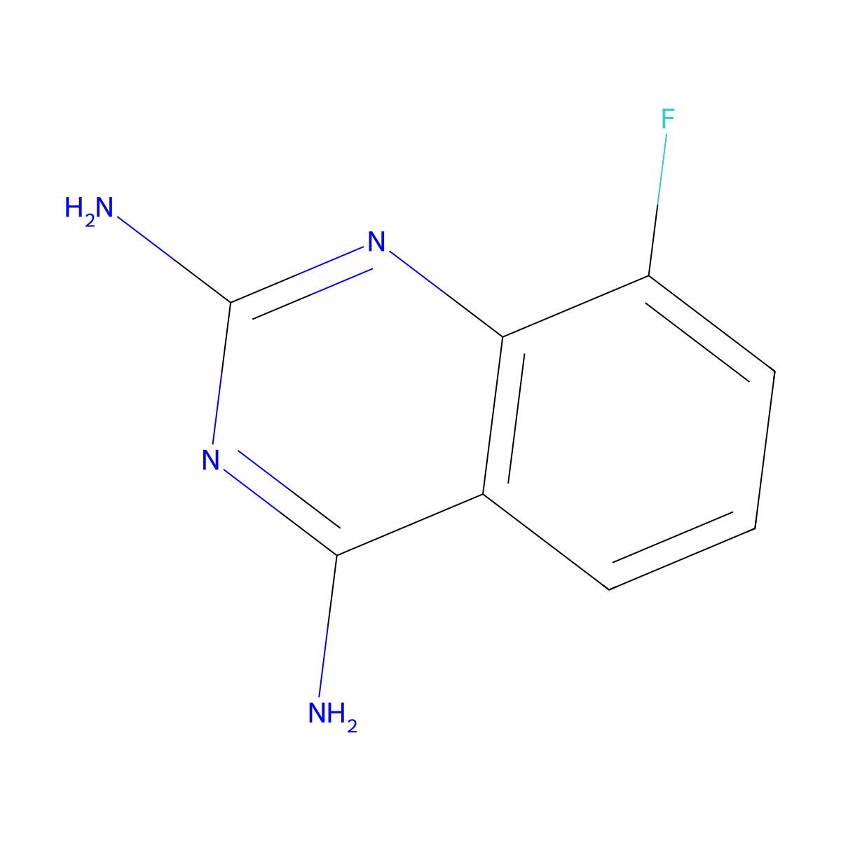 8-Fluoroquinazoline-2,4-diamine molecular structure, CAS 119584-79-1