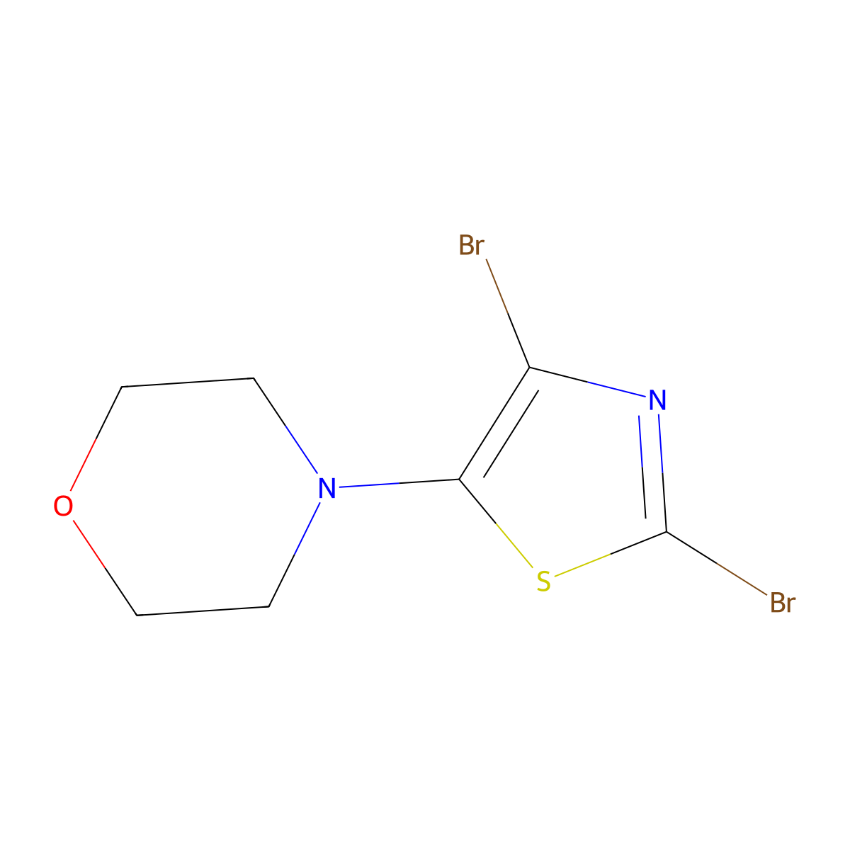 2,4-Dibromo-5-morpholinothiazole molecular structure, CAS 1195901-09-7