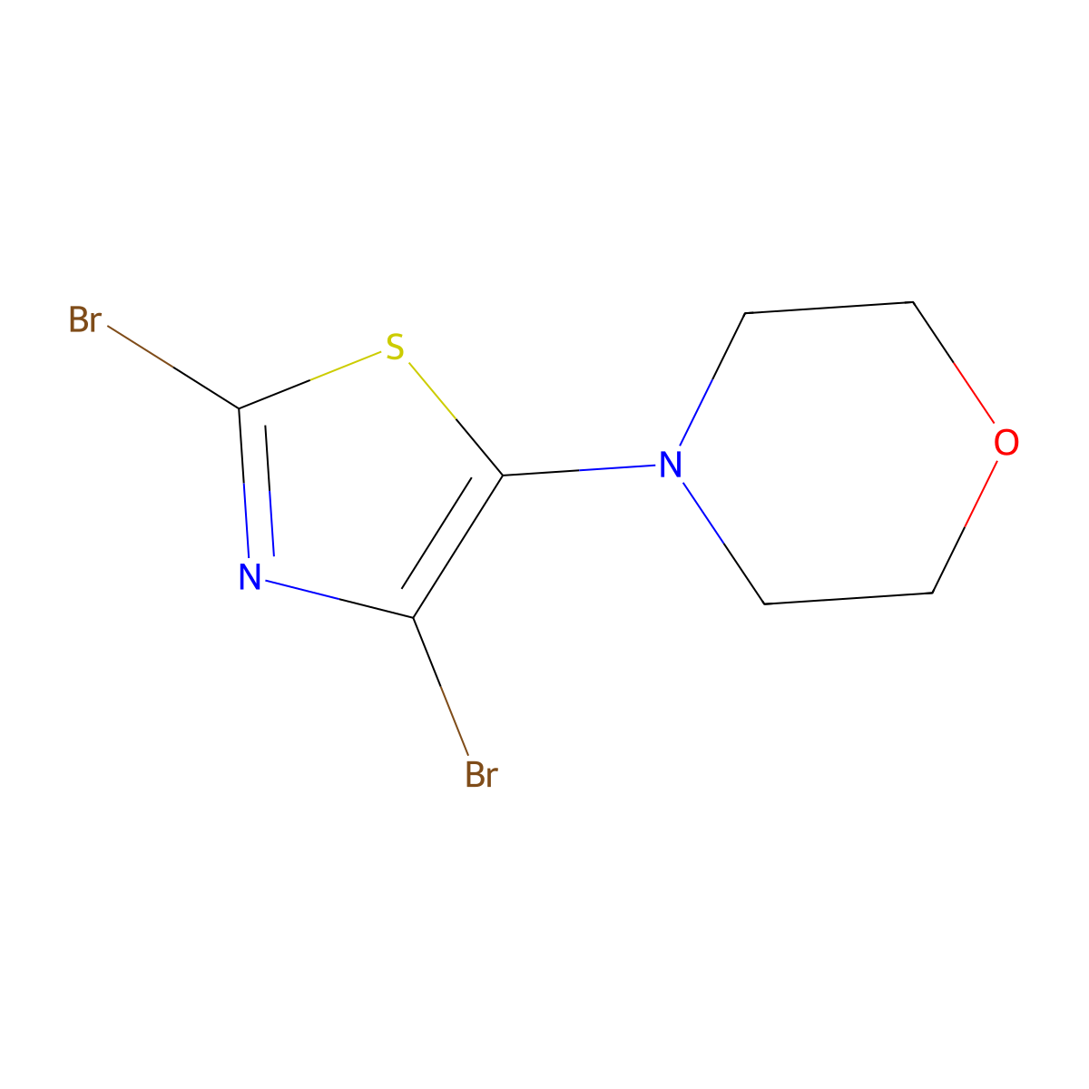 2,4-Dibromo-5-morpholinothiazole molecular structure, CAS 1195901-09-7