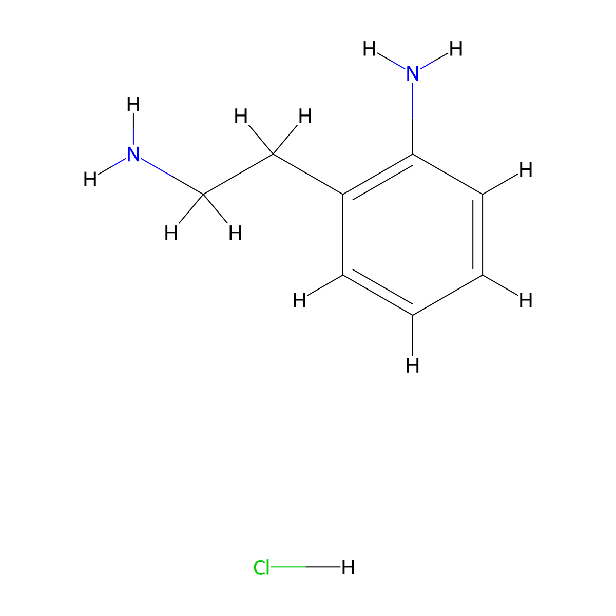 2-(2-Aminoethyl)aniline hydrochloride molecular structure, CAS 1195901-43-9