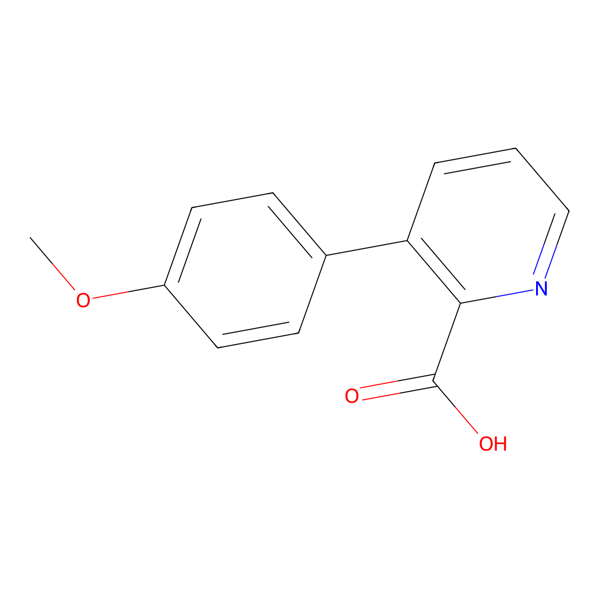 3-(4-Methoxyphenyl)picolinic acid molecular structure, CAS 1195901-52-0