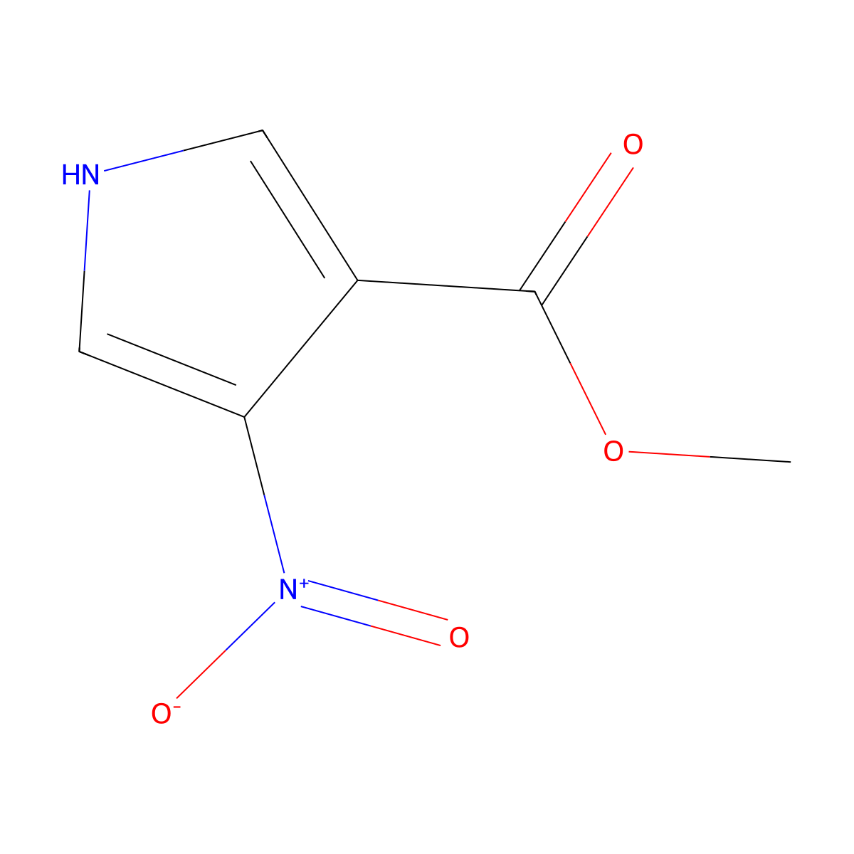 Methyl 4-nitro-1H-pyrrole-3-carboxylate molecular structure, CAS 1195901-57-5