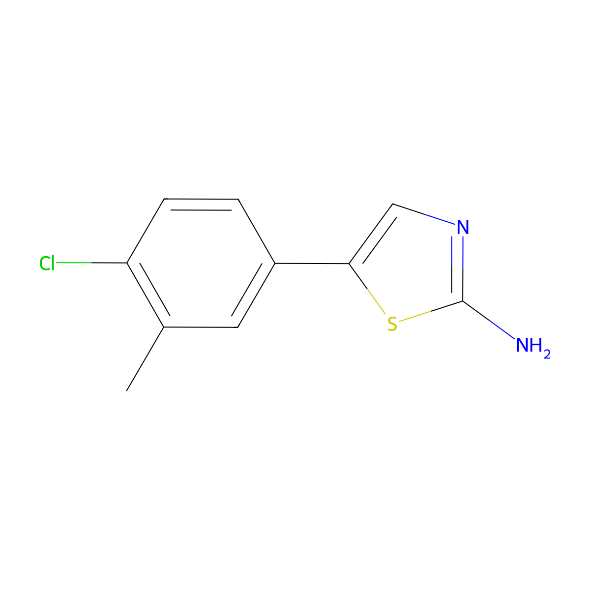 5-(4-Chloro-3-methylphenyl)thiazol-2-amine molecular structure, CAS 1195901-59-7