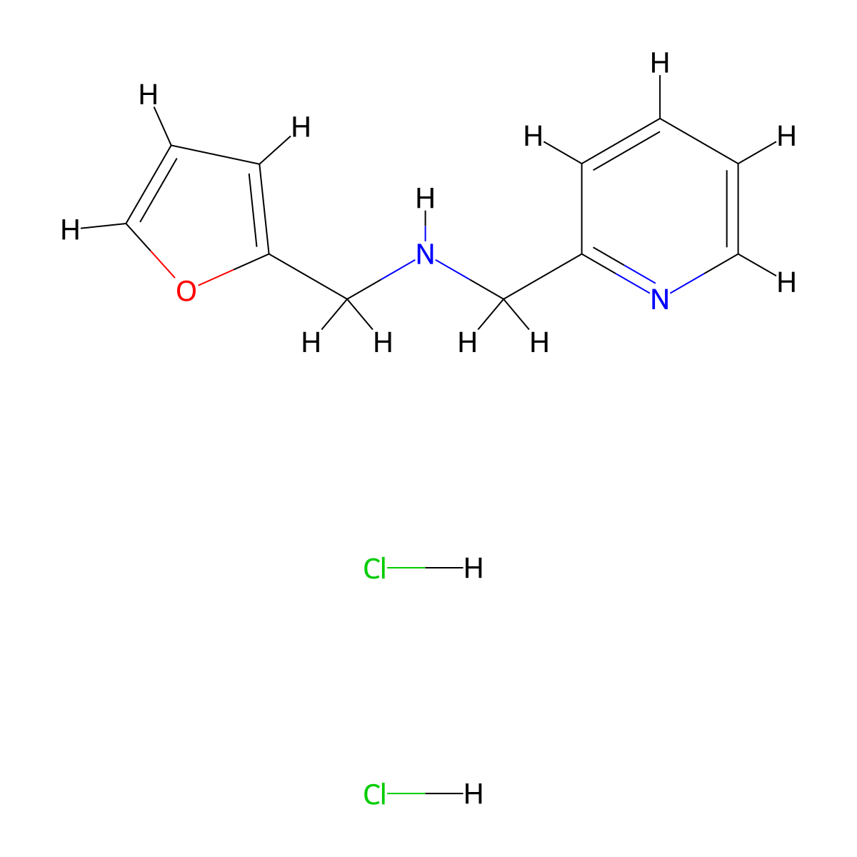N-(2-Furylmethyl)-N-(pyridin-2-ylmethyl)amine dihydrochloride molecular structure, CAS 1195901-63-3