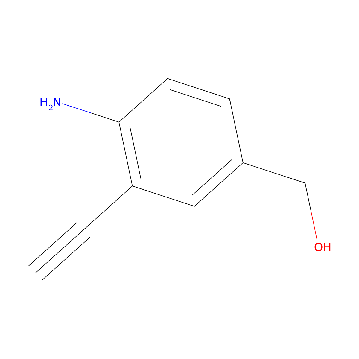 (4-Amino-3-ethynylphenyl)methanol molecular structure, CAS 1195902-15-8