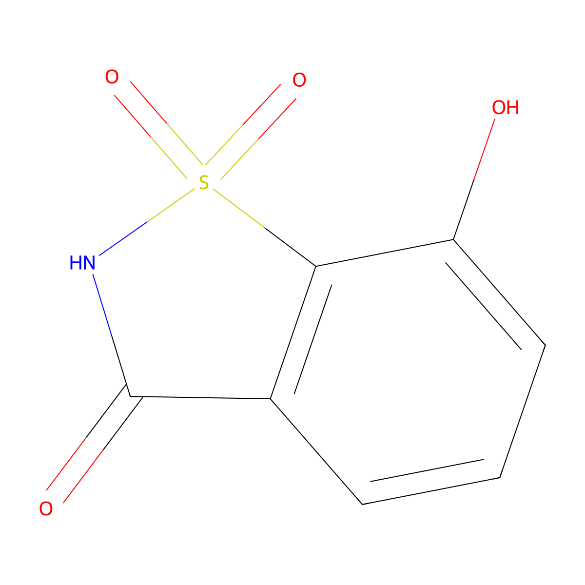 7-Hydroxy-2,3-dihydro-1lambda6,2-benzothiazole-1,1,3-trione molecular structure, CAS 119591-35-4