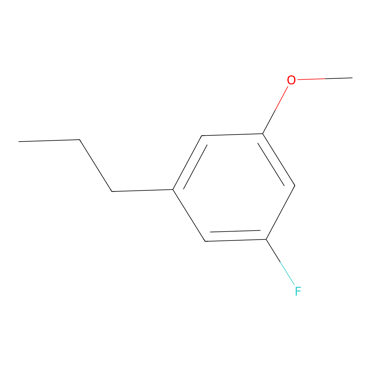 1-Fluoro-3-methoxy-5-propylbenzene molecular structure, CAS 1195931-59-9