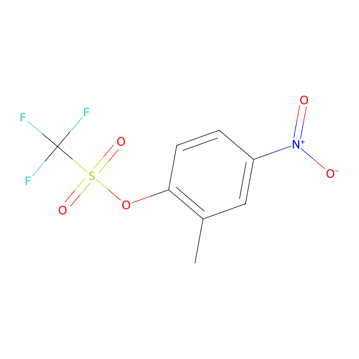 2-Methyl-4-nitrophenyl triflate molecular structure, CAS 1195931-64-6