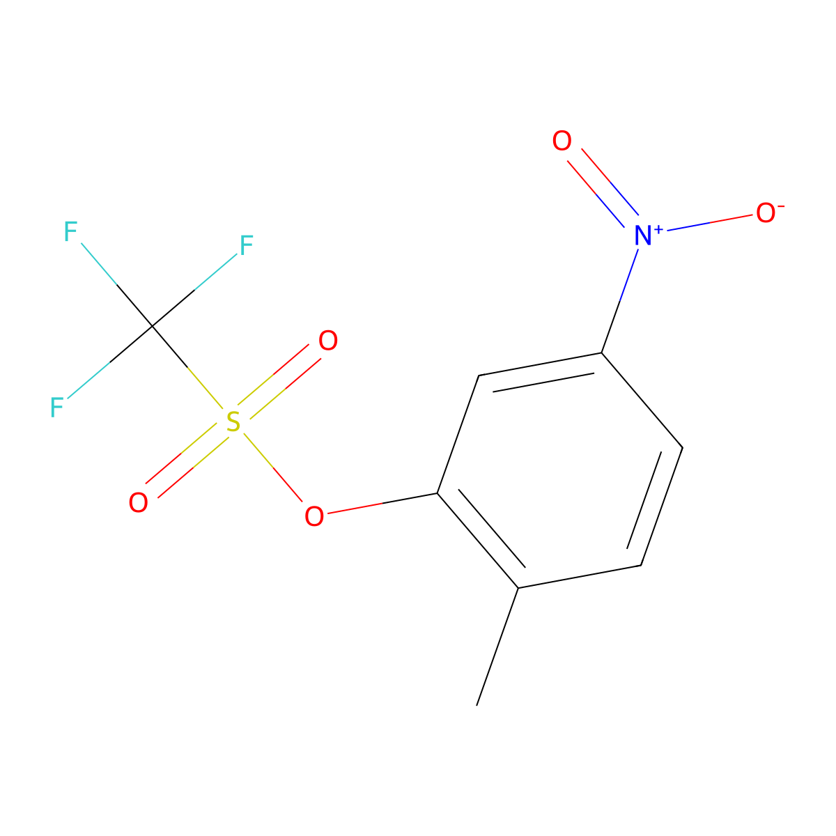 2-Methyl-5-nitrophenyl trifluoromethanesulphonate molecular structure, CAS 1195931-65-7