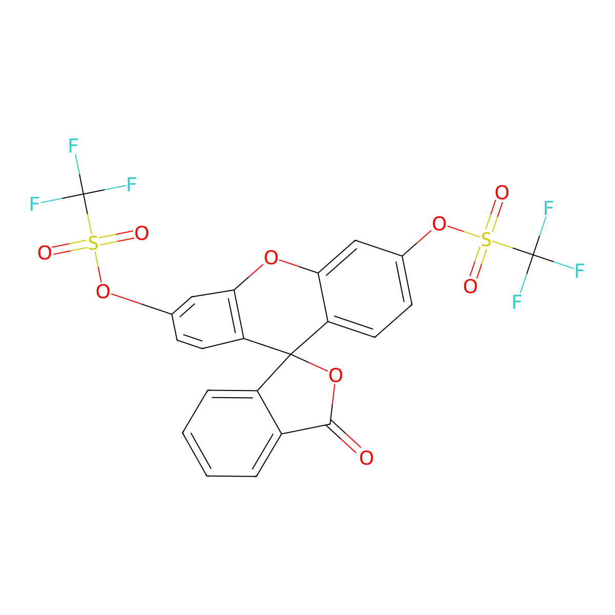 3-Oxo-3H-spiro[isobenzofuran-1,9'-xanthene]-3',6'-diyl bis(trifluoromethanesulfonate) molecular structure, CAS 1195931-66-8