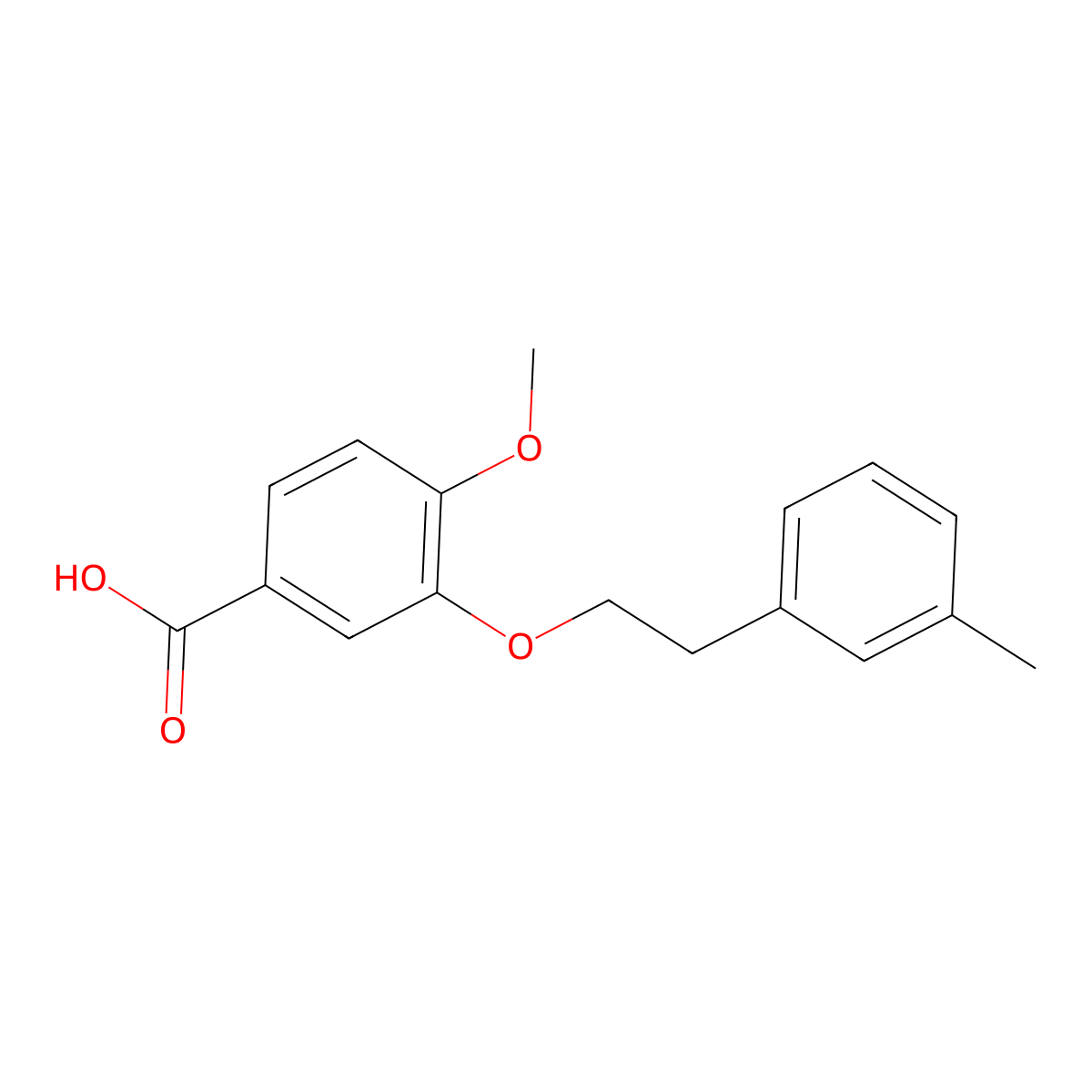 4-Methoxy-3-(2-m-tolyl-ethoxy)-benzoic acid molecular structure, CAS 1195944-88-7